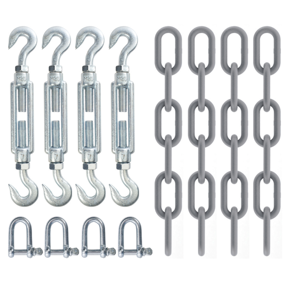 Kit de retenue pour caravane statique avec chaîne de 7 mm