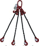 Grade 80 4-Leg Chain Sling 7MM With Sling Hook Lifting WLL 3.15T + Shorteners