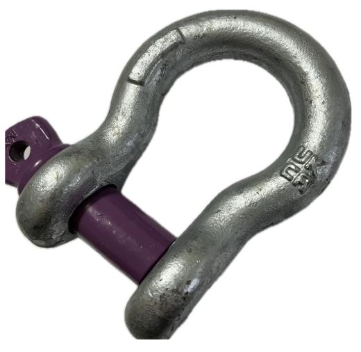 4x Lifting Shackle WLL 2 Ton Galvanised Screw Pin Tested Alloy Bow Shackles