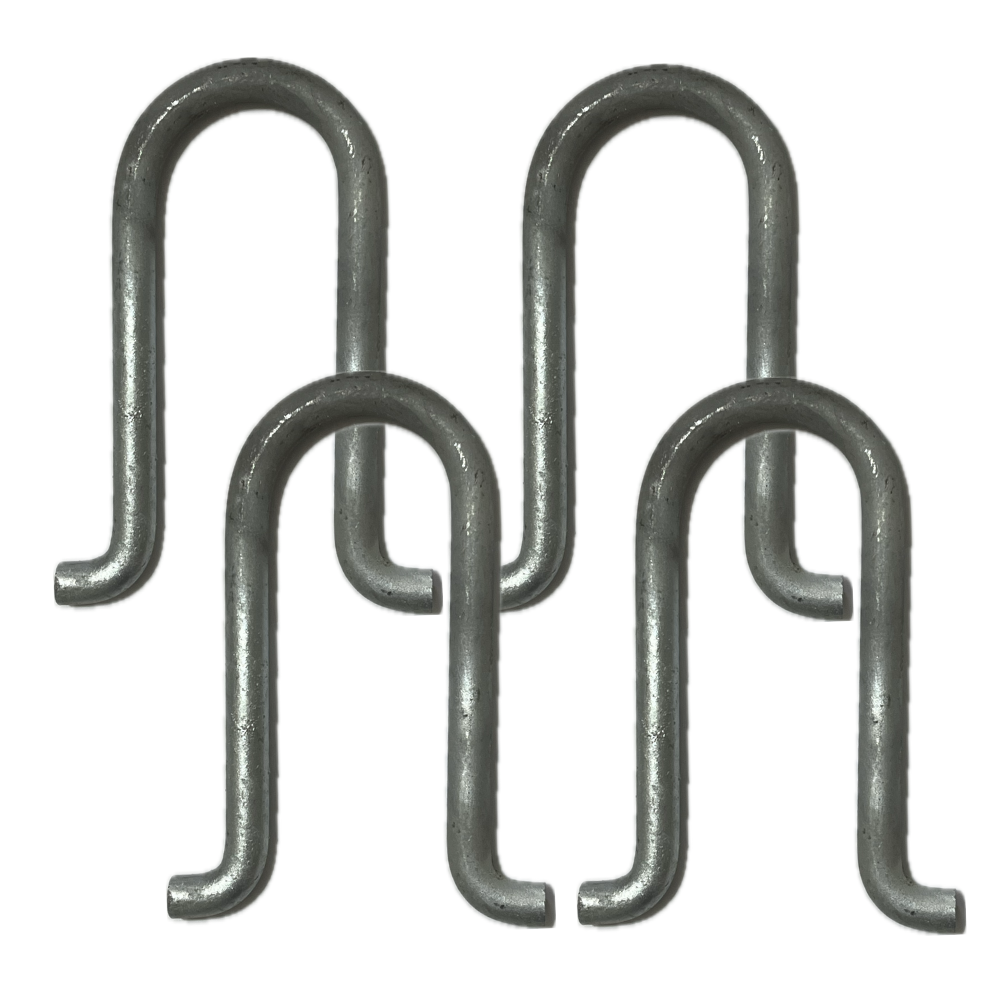 Pack Of 4 Galvanised Concrete In U Bolt Ground Anchoring Point For Caravan