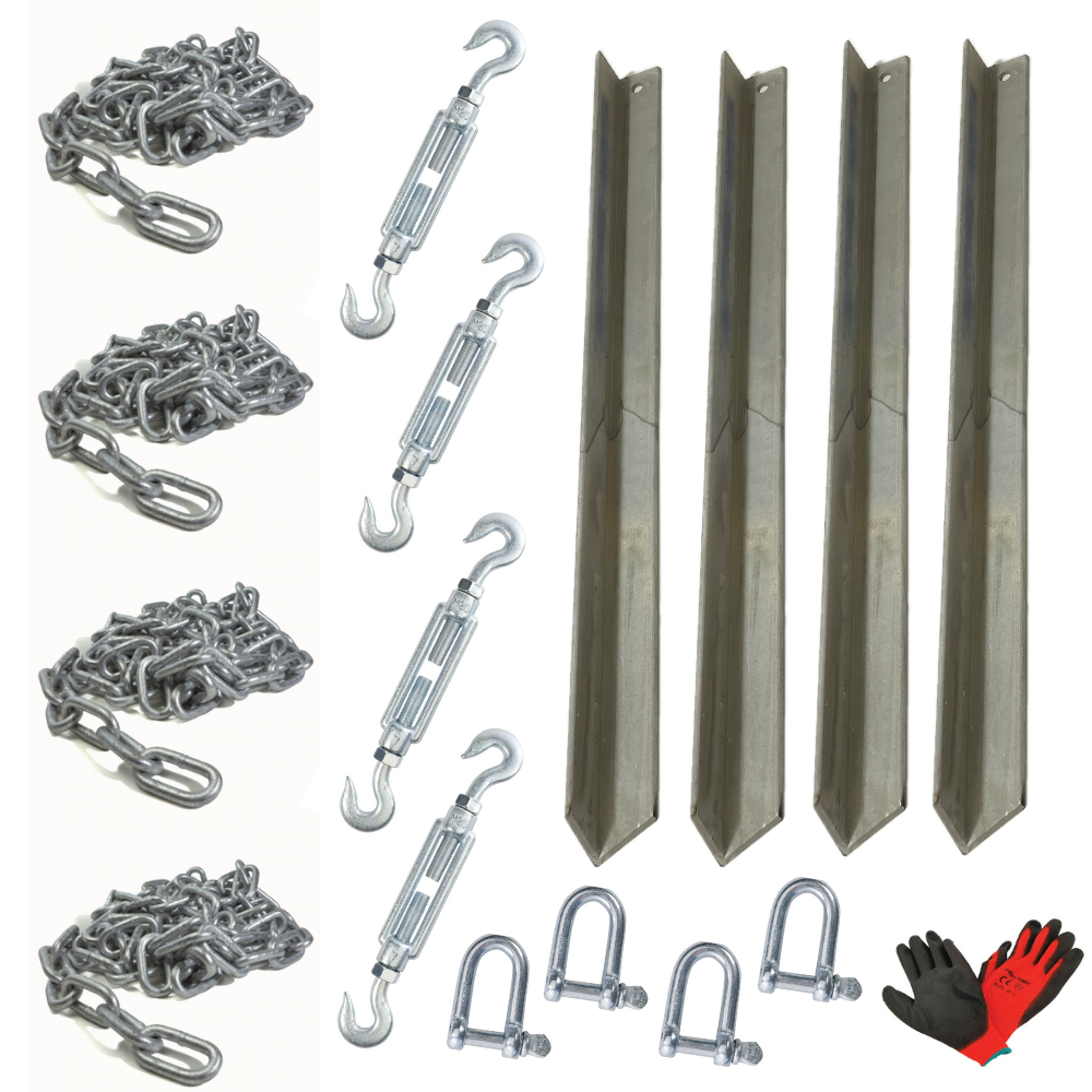 Chain Down Static Caravan Restraining Kit 7mm Chain With 29