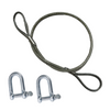 Caravan Restraining Cable Kit With Shackles 1 Metre