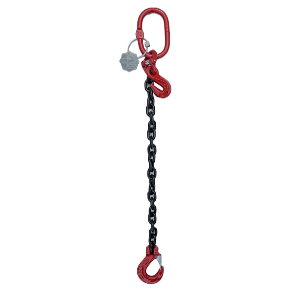 Grade 80 1-Leg Chain Sling 10MM With Sling Hook Lifting WLL 3.15T + Shorteners